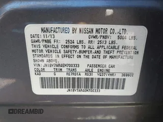 2014 Infiniti Q50 Premium with VIN JN1BV7AR4EM700333, listed as a IAAI auction lot 42109470 with 91,408 mi miles. Bid and sale history available at carsss.com. Image 9.
