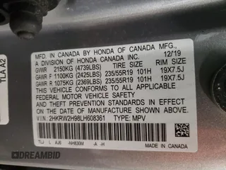 2020 Honda CR-V Touring with VIN 2HKRW2H98LH608361, listed as a Copart auction lot 43431683 with 22,430 mi miles. Bid and sale history available at carsss.com. Image 12.