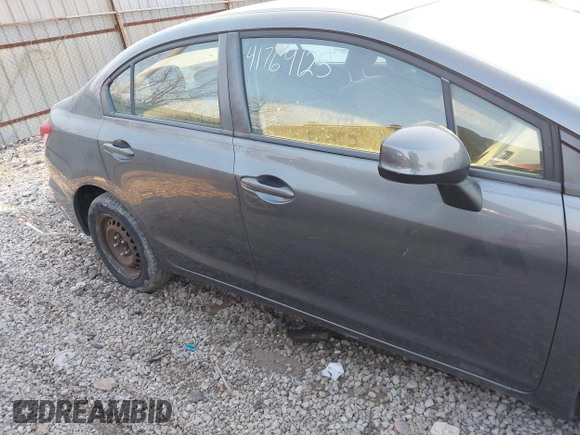 2013 Honda Civic LX with VIN 19XFB2F53DE211127, listed as a IAAI auction lot 41769125 with 165,501 mi miles and . Bid and sale history available at DreamBid. Image 13.