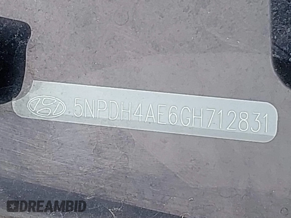 2016 Hyundai Elantra SE z VIN 5NPDH4AE6GH712831, wystawiony jako IAAI lot #40330106 z przebiegiem 186 539 mil mil oraz . Historia ofert i sprzedaży dostępna na DreamBid. Obrazek 9.