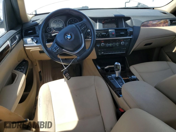 2016 BMW X3 sDrive28i with VIN 5UXWZ7C51G0R32183, listed as a Copart auction lot 53120275 with 110,532 mi miles and Salvage Title. Bid and sale history available at DreamBid. Image 8.