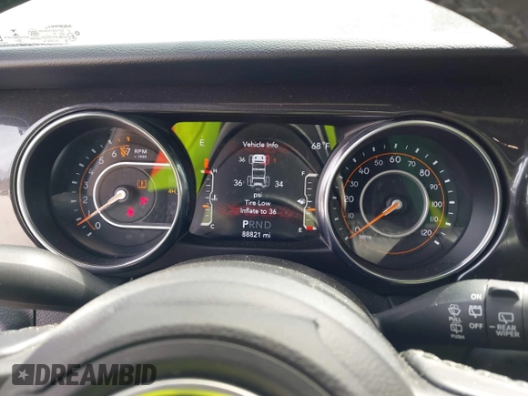 2021 Jeep Wrangler Unlimited Sport S with VIN 1C4HJXDG1MW594522, listed as a IAAI auction lot 41715891 with 88,821 mi miles. Bid and sale history available at carsss.com. Image 7.