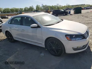 2014 Volkswagen Passat TDI SEL Premium with VIN 1VWCN7A35EC042649, listed as a Copart auction lot 53778255 with 154,447 mi miles and Clean Title. Bid and sale history available at carsss.com. Image 4.