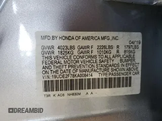 2019 Acura ILX Premium with VIN 19UDE2F78KA008414, listed as a Copart auction lot 52602515 with 57,275 mi miles and Salvage title. Bid and sale history available at DreamBid. Image 13.