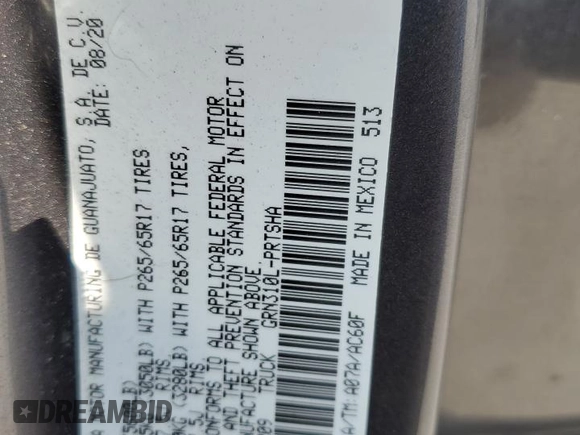 2020 Toyota Tacoma SR5 z VIN 3TYDZ5BN9LT000209, wystawiony jako Copart lot #56127875 z przebiegiem 92 350 mil mil oraz Szkoda całkowita • Salvage title. Historia ofert i sprzedaży dostępna na DreamBid. Obrazek 12.