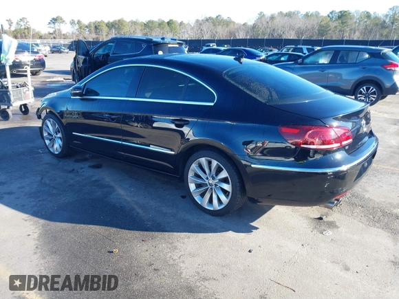 2013 Volkswagen CC VR6 Lux with VIN WVWHU7AN8DE509059, listed as a IAAI auction lot 41402695 with 123,518 mi miles. Bid and sale history available at carsss.com. Image 3.