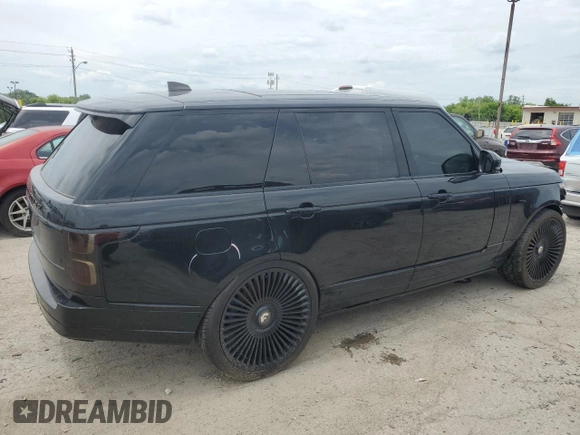 2020 Land Rover Range Rover Autobiography with VIN SALGV5SE7LA585947, listed as a Copart auction lot 59651635 with 34,451 mi miles and Salvage title. Bid and sale history available at DreamBid. Image 3.