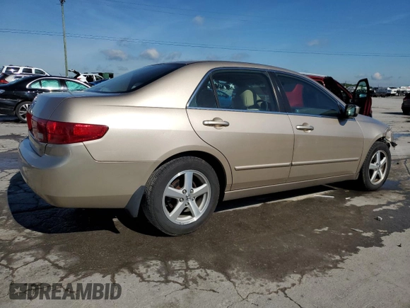 2005 Honda Accord EX with VIN 1HGCM56795A020222, listed as a Copart auction lot 55426085 with 167,997 mi miles and Salvage Title. Bid and sale history available at DreamBid. Image 3.