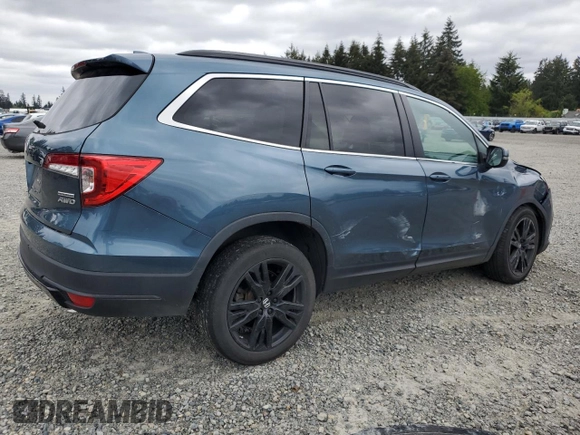 2021 Honda Pilot Special Edition with VIN 5FNYF6H27MB095691, listed as a Copart auction lot 56530165 with 43,152 mi miles and Salvage Title. Bid and sale history available at DreamBid. Image 3.