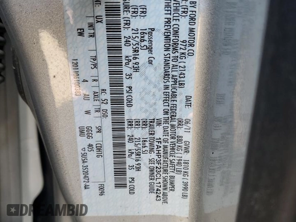 2012 Ford Focus SE z VIN 1FAHP3F23CL174243, wystawiony jako Copart lot #52247595 z przebiegiem 164 383 mil mil oraz Czysty tytuł • Clean title. Historia ofert i sprzedaży dostępna na DreamBid. Obrazek 12.