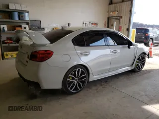 2021 Subaru WRX STI with VIN JF1VA2E67M9806789, listed as a Copart auction lot 47670465 with 32,838 mi miles and Salvage Title. Bid and sale history available at carsss.com. Image 3.