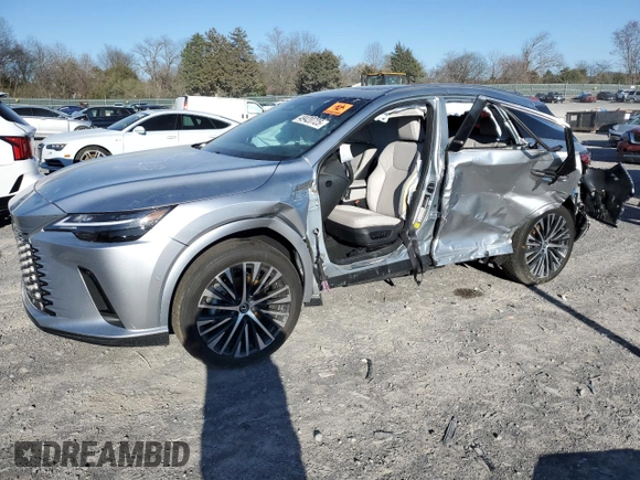 2025 Lexus RX 350h with VIN 2T2BBMCA2SC070683, listed as a Copart auction lot 49420725 with 2,218 mi miles and Salvage title. Bid and sale history available at DreamBid. Image 1.