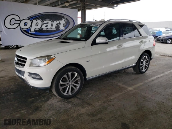 2012 Mercedes-Benz M ML 350 with VIN 4JGDA5HB7CA035730, listed as a Copart auction lot 49818845 with 145,266 mi miles and Clean Title. Bid and sale history available at carsss.com. Image 1.