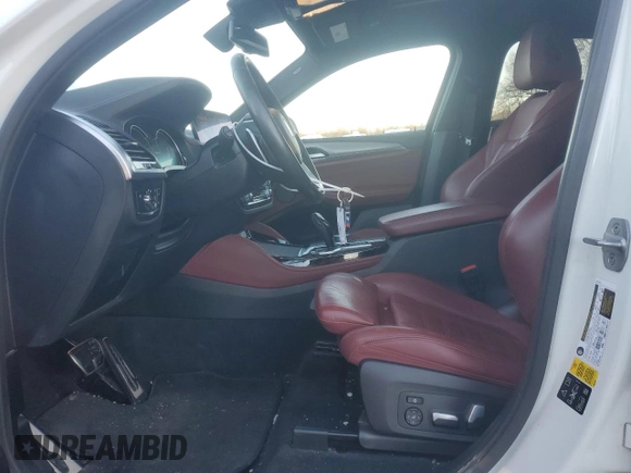 2019 BMW X4 M40i with VIN 5UXUJ5C55KLJ64105, listed as a Copart auction lot 87162014 with 92,946 mi miles and Salvage title. Bid and sale history available at DreamBid. Image 7.