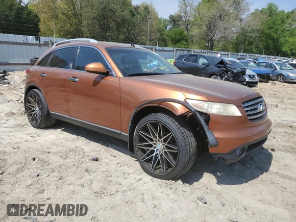 2004 Infiniti FX with VIN JNRAS08W54X224093, listed as a Copart auction lot 54013415 with 195,797 mi miles and Salvage Title. Bid and sale history available at DreamBid. Image 4.
