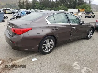 2017 Infiniti Q50 Sport with VIN JN1EV7AP9HM743324, listed as a Copart auction lot 59636665 with 67,908 mi miles and Salvage title. Bid and sale history available at DreamBid. Image 3.