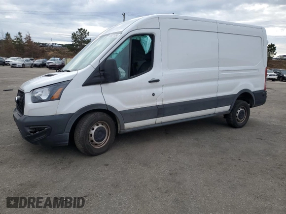 2023 Ford Transit Cargo with VIN 1FTBR1C89PKB12929, listed as a Copart auction lot 86371034 with 79,211 mi miles and Salvage Title. Bid and sale history available at carsss.com. Image 1.