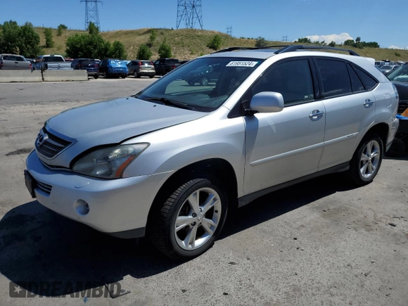 2008 Lexus RX 400h with VIN JTJGW31U482005960, listed as a Copart auction lot 61951524 with Not Provided miles and Salvage Title. Bid and sale history available at DreamBid. Image 1.