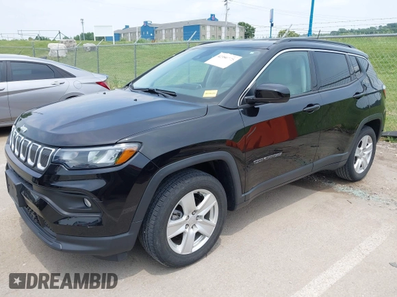 2022 Jeep Compass Latitude with VIN 3C4NJCBB4NT139111, listed as a IAAI auction lot 42380175 with 16,075 mi miles and . Bid and sale history available at DreamBid. Image 18.