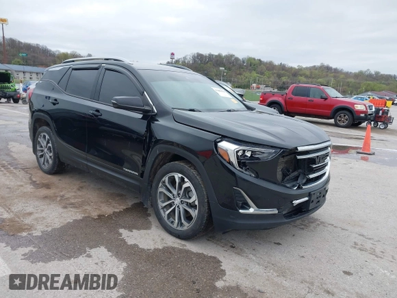 2020 GMC Terrain SLT with VIN 3GKALVEX1LL300155, listed as a IAAI auction lot 41886503 with 121,771 mi miles. Bid and sale history available at carsss.com. Image 1.