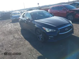 2015 Infiniti Q50 Premium with VIN JN1BV7AR9FM416956, listed as a IAAI auction lot 41149753 with 81,888 mi miles. Bid and sale history available at carsss.com. Image 1.