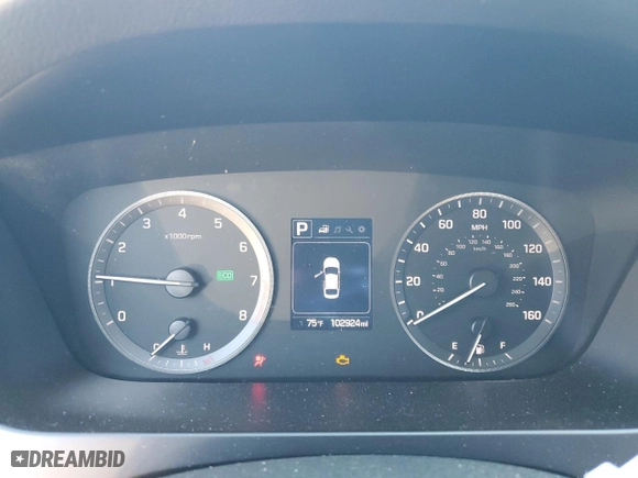 2017 Hyundai Sonata Sport with VIN 5NPE34AF6HH479093, listed as a Copart auction lot 47092815 with 102,924 mi miles and Salvage Title. Bid and sale history available at carsss.com. Image 9.