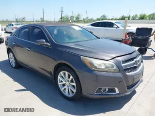 2013 Chevrolet Malibu LTZ with VIN 1G11H5SA7DF281662, listed as a IAAI auction lot 41998123 with 52,664 mi miles. Bid and sale history available at carsss.com. Image 1.