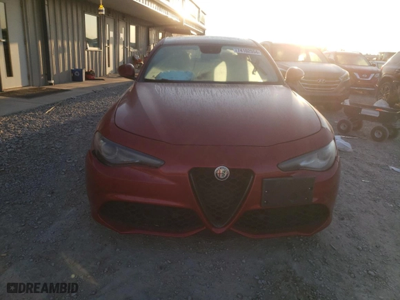 2017 Alfa Romeo Giulia Ti with VIN ZARFAEENXH7561419, listed as a Copart auction lot 74102554 with 0 mi miles and Salvage Title. Bid and sale history available at carsss.com. Image 5.