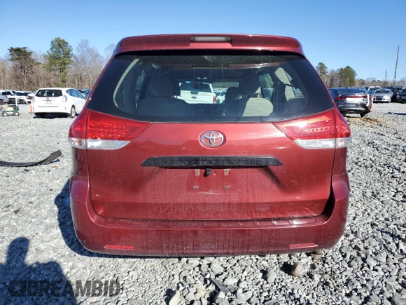 2012 Toyota Sienna with VIN 5TDKA3DC8CS016489, listed as a Copart auction lot 46416595 with 136,037 mi miles and Salvage Title. Bid and sale history available at DreamBid. Image 6.