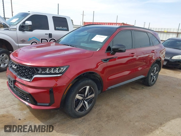 2023 Kia Sorento S with VIN 5XYRL4LCXPG188008, listed as a IAAI auction lot 41795447 with 36,843 mi miles and . Bid and sale history available at DreamBid. Image 2.