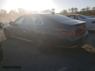 2020 Genesis G90 3.3T Premium with VIN KMTF34PA3LU083249, listed as a Copart auction lot 77643584 with 15,230 mi miles and Salvage Title. Bid and sale history available at carsss.com. Image 2.