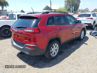 2016 Jeep Cherokee Sport with VIN 1C4PJLAB8GW216912, listed as a IAAI auction lot 42336479 with 104,396 mi miles and . Bid and sale history available at DreamBid. Image 4.