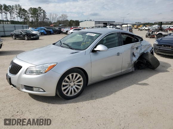 2013 Buick Regal Turbo Premium 1 with VIN 2G4GS5EV9D9211649, listed as a Copart auction lot 44932474 with 95,439 mi miles and Salvage Title. Bid and sale history available at DreamBid. Image 1.