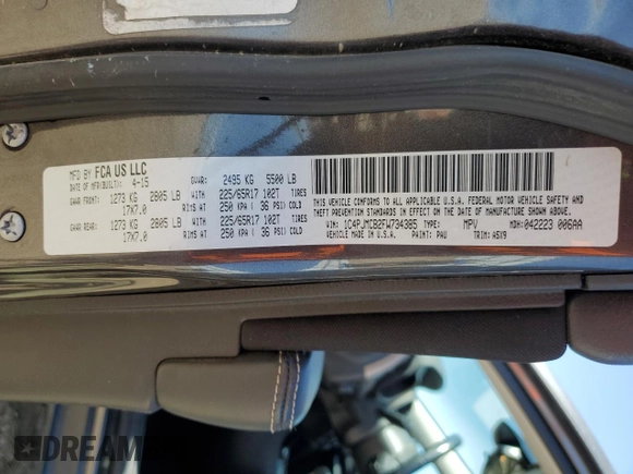 2015 Jeep Cherokee Latitude z VIN 1C4PJMCB2FW734385, wystawiony jako Copart lot #57333805 z przebiegiem 121 249 mil mil oraz Szkoda całkowita • Salvage title. Historia ofert i sprzedaży dostępna na DreamBid. Obrazek 13.