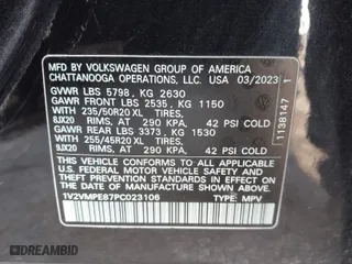 2023 Volkswagen ID.4 Pro with VIN 1V2VMPE87PC023106, listed as a IAAI auction lot 41701783 with 21,195 mi miles. Bid and sale history available at carsss.com. Image 9.