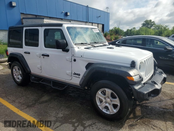 2022 Jeep Wrangler Unlimited Willys with VIN 1C4HJXDN5NW132965, listed as a Copart auction lot 62539184 with 44,325 mi miles and Salvage Title. Bid and sale history available at DreamBid. Image 4.