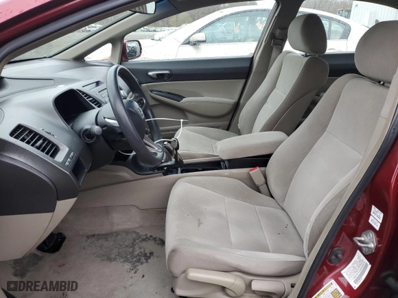 2010 Honda Civic Sdn LX with VIN 2HGFA1F52AH542618, listed as a Copart auction lot 51093975 with 149,782 mi miles and Salvage Title. Bid and sale history available at carsss.com. Image 7.