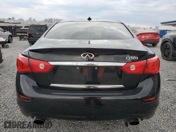 2015 Infiniti Q50 Premium with VIN JN1BV7AP7FM356321, listed as a Copart auction lot 50484505 with 141,310 mi miles and Salvage Title. Bid and sale history available at carsss.com. Image 6.