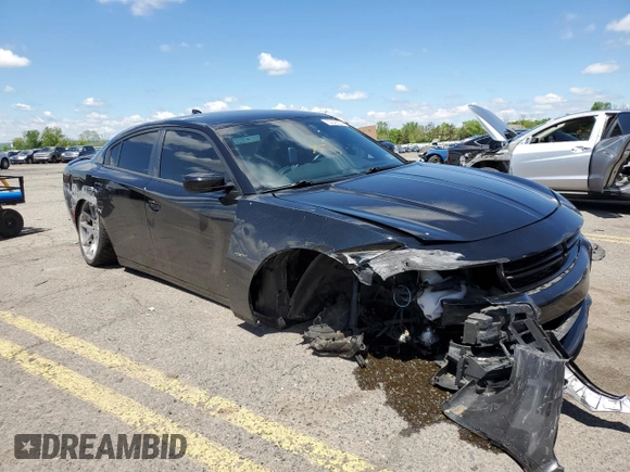 2017 Dodge Charger R/T with VIN 2C3CDXCT2HH571999, listed as a Copart auction lot 55642235 with 102,719 mi miles and Salvage title. Bid and sale history available at DreamBid. Image 4.