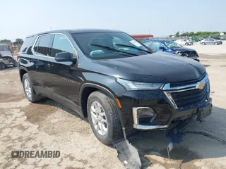 2022 Chevrolet Traverse LS with VIN 1GNERFKW4NJ168961, listed as a IAAI auction lot 42316473 with 22,600 mi miles and . Bid and sale history available at DreamBid. Image 1.