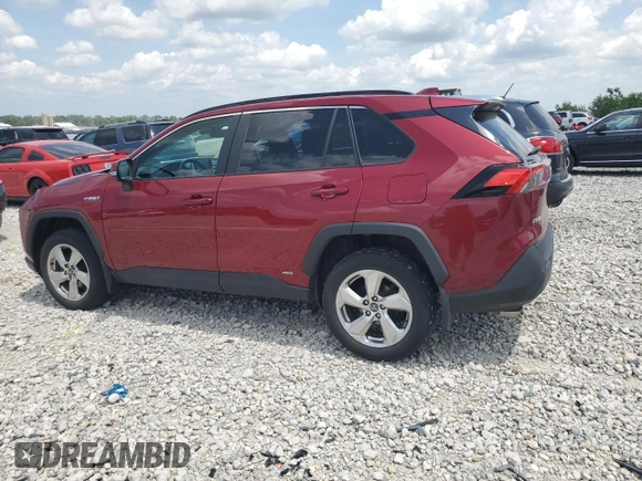 2021 Toyota RAV4 Hybrid LE with VIN 4T3B6RFVXMU021230, listed as a Copart auction lot 61208665 with 46,482 mi miles and Salvage title. Bid and sale history available at DreamBid. Image 2.