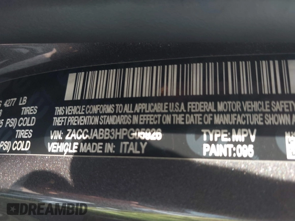 2017 Jeep Renegade Latitude with VIN ZACCJABB3HPG05926, listed as a IAAI auction lot 42157458 with 90,859 mi miles and . Bid and sale history available at DreamBid. Image 9.