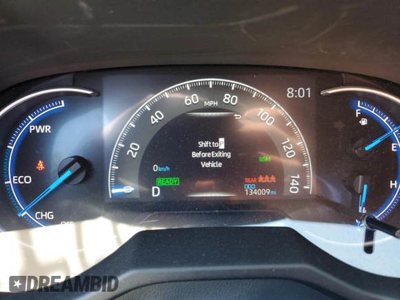 2021 Toyota RAV4 Hybrid XSE with VIN 2T3E6RFV9MW016128, listed as a Copart auction lot 53323945 with 134,009 mi miles and Salvage title. Bid and sale history available at DreamBid. Image 9.