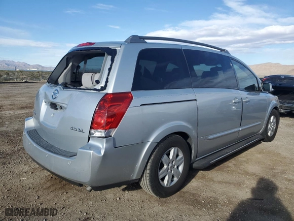 2004 Nissan Quest SE with VIN 5N1BV28U94N314022, listed as a Copart auction lot 46641154 with 75,836 mi miles and Salvage Title. Bid and sale history available at carsss.com. Image 3.