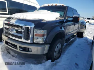 2008 Ford Super Duty F-450 DRW XL with VIN 1FTXW43R08EC23474, listed as a Copart auction lot 85691564 with 129,205 mi miles and Salvage Title. Bid and sale history available at carsss.com. Image 1.