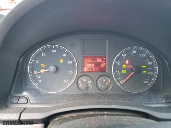 2007 Volkswagen Rabbit with VIN WVWBS71K77W022791, listed as a Copart auction lot 75421144 with 188,902 mi miles and Salvage Title. Bid and sale history available at carsss.com. Image 9.
