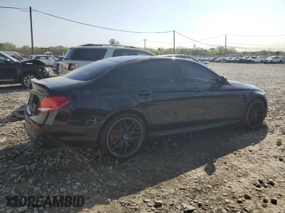 2019 Mercedes-Benz E 63 S AMG with VIN WDDZF8KB4KA665411, listed as a Copart auction lot 54153925 with Not provided miles and Salvage title. Bid and sale history available at DreamBid. Image 3.