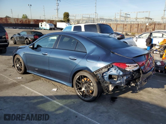 2023 Mercedes-Benz CLA 45 AMG with VIN W1K5J5DB8PN414447, listed as a Copart auction lot 49317765 with 13,617 mi miles and Salvage Title. Bid and sale history available at DreamBid. Image 2.