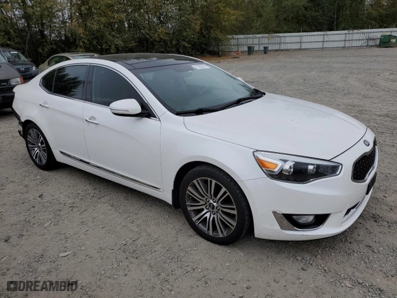 2014 Kia Cadenza Premium with VIN KNALN4D75E5162825, listed as a Copart auction lot 71092014 with 99,637 mi miles and Salvage Title. Bid and sale history available at carsss.com. Image 4.