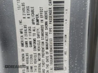 2013 Acura TL Tech with VIN 19UUA8F53DA003153, listed as a Copart auction lot 51757355 with 211,611 mi miles and Salvage Title. Bid and sale history available at carsss.com. Image 12.